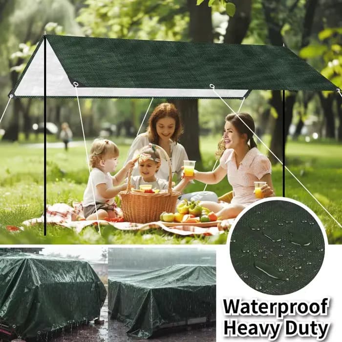 Bâche imperméable robuste avec œillets