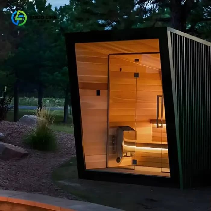Sauna de Luxe Extérieur en Cèdre et Bois de Pruche avec Chauffage Électrique pour Villas – Vente Chaude Usine – Cabine de Jardin SPA Personnalisable