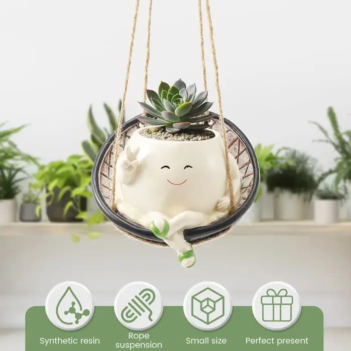 Pot de jardinière en résine synthétique