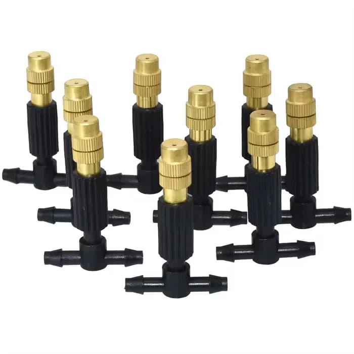 KESLA serre 5-30M extérieur 1/4 en laiton atomiseur brumisation système de refroidissement jardin Irrigation buses d'arrosage 4/7mm tuyau pour Patio