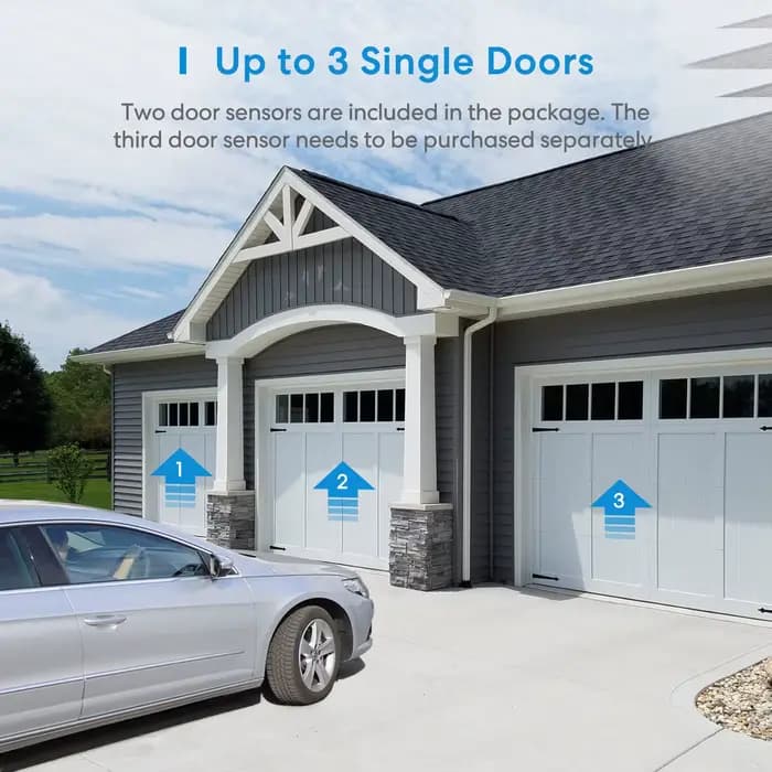 Ouvre-porte de Garage intelligent Meross avec antenne externe jusqu'à 3 portes simples Version ue/US/AU/UK prise en charge HomeKit Alexa Google Home