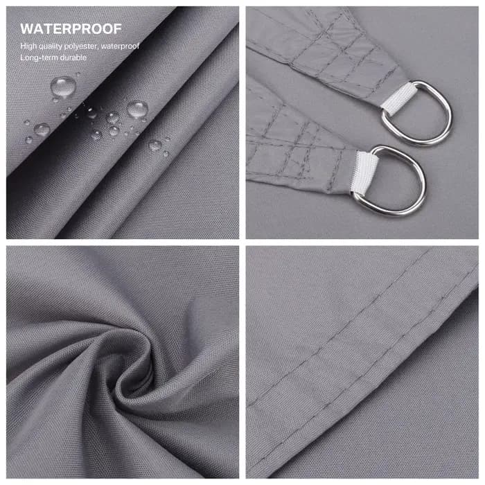 Voile d'ombrage gris imperméable