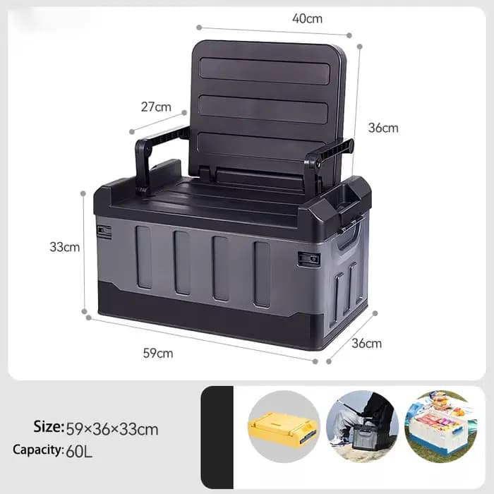 Boîte de rangement extérieure 60l