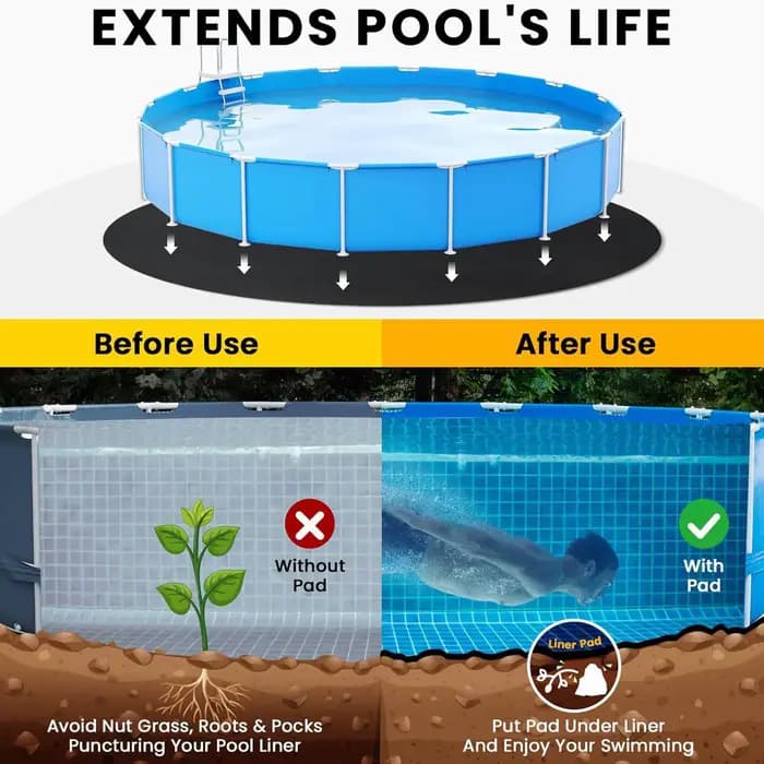 Tapis de protection pour piscine hors-sol