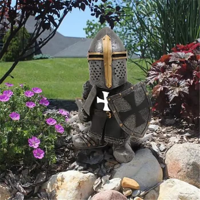 Statue de jardin de nains de chevalier européen l'inventaire