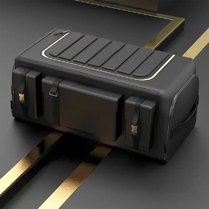 Organisateur de coffre de voiture avec couvercle