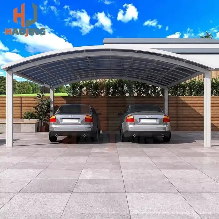 Carports personnalisés Gazebo de jardin en aluminium carport 2 voitures extérieures 6x6 extérieur métal polycarbonate hangar blanc garages auvents