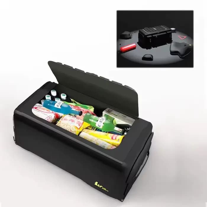 Organisateur de rangement de coffre de voiture avec couvercle