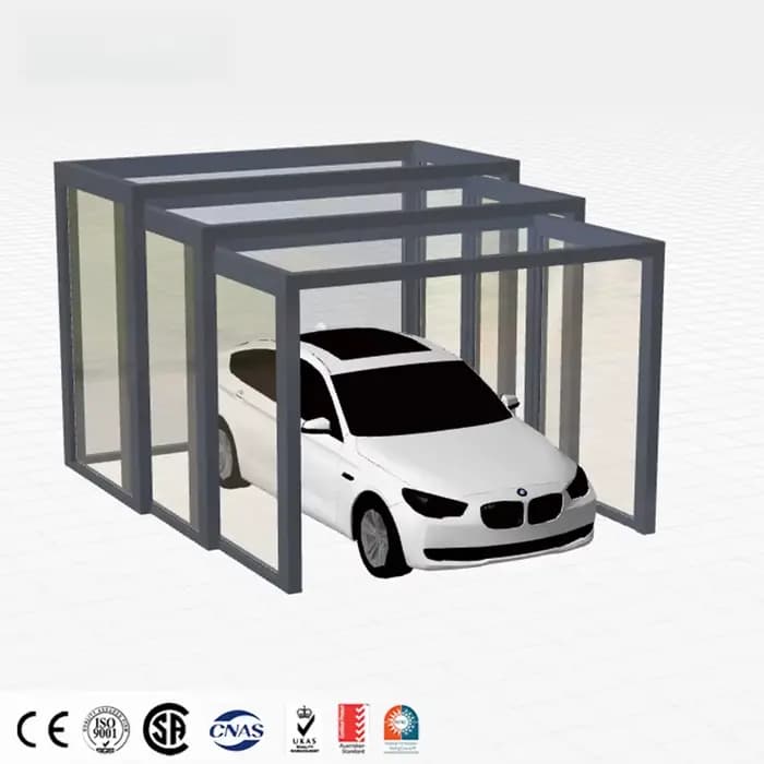 Abri de voiture rétractable et pliable en acier sur mesure