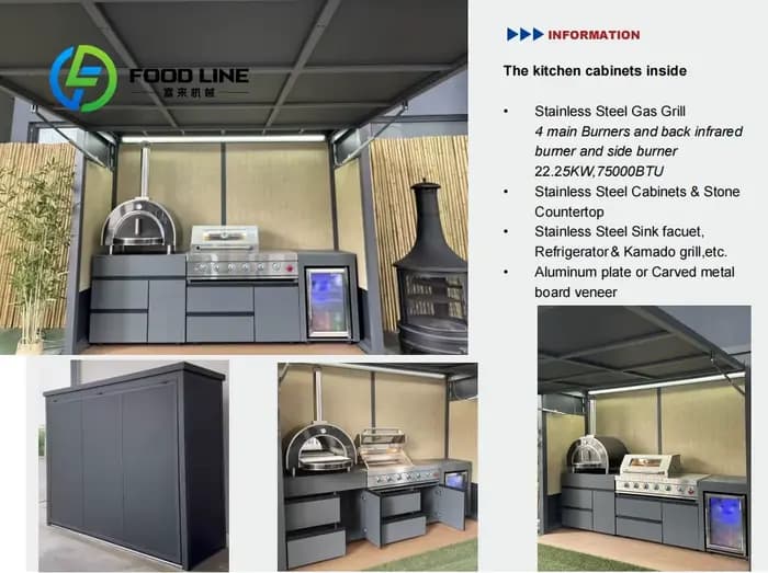 Abri de barbecue en acier inoxydable de qualité supérieure