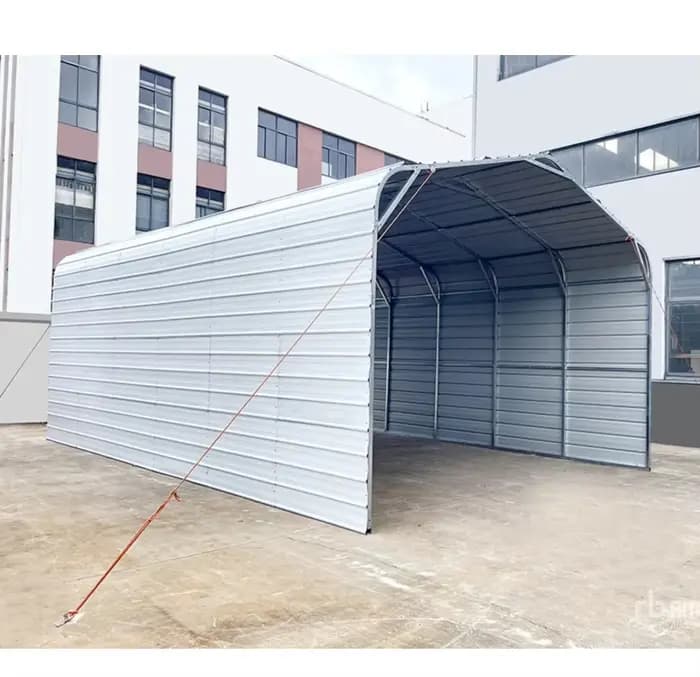 Abri de voiture entièrement en acier avec parois latérales fermées 20 x 30 pieds