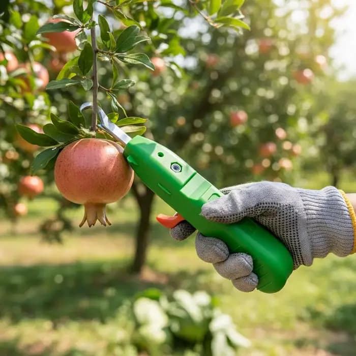 Mini sécateur portable pour la taille et la cueillette des fruits avec couvercle de protection rabattable