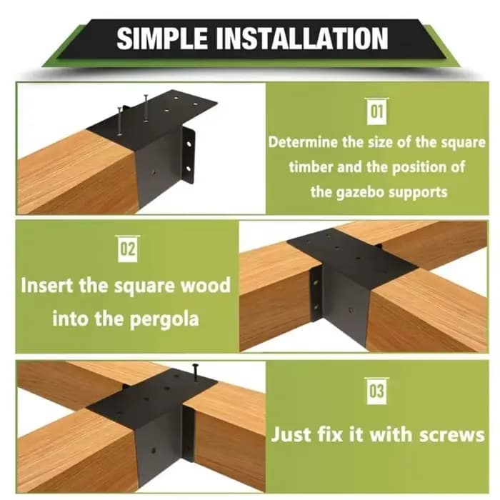 Support de Pergola noir Durable