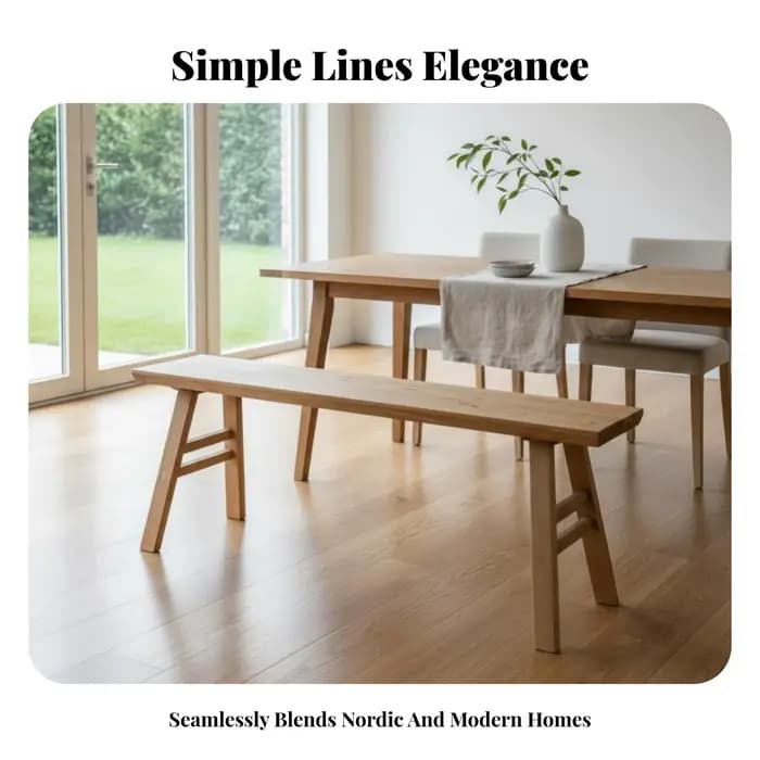 Banc en bois sans dossier