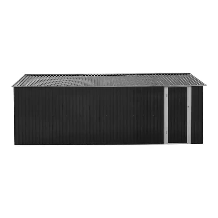 Abri de jardin en métal pour vélos avec porte coulissante double