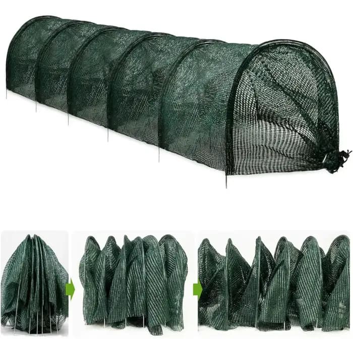 Serre pliable en maille 2-en-1 : Protection portable contre le soleil et la chaleur