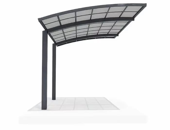 Abri de voiture extérieur avec toit arqué en polycarbonate, abri de voiture en PVC, garage en métal étanche pour le stationnement, infraction