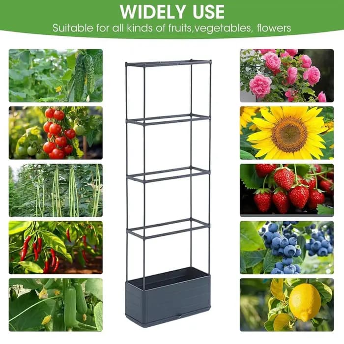 Jardinière verticale pour tomates avec treillis 2-en-1