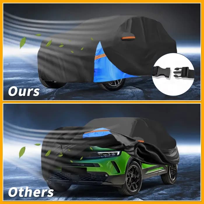 Housse de voiture imperméable toutes saisons Motoforti – Protection extérieure complète résistante aux UV pour Vauxhall Mokka 210D-PU