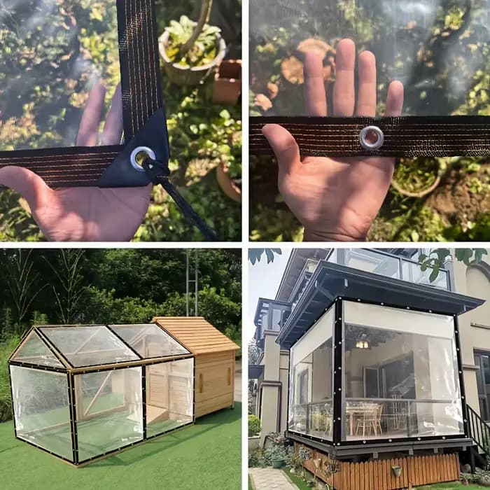 TarLII-Bâche transparente étanche à la pluie