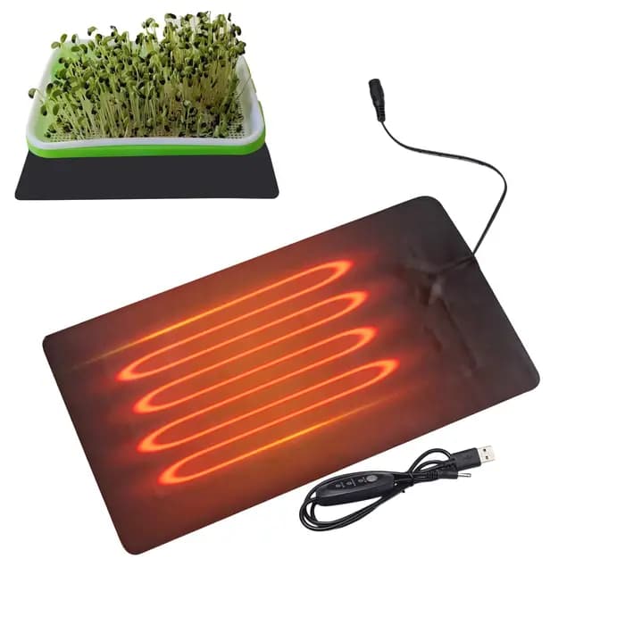 Tapis chauffant pour semis avec 3 températures réglables