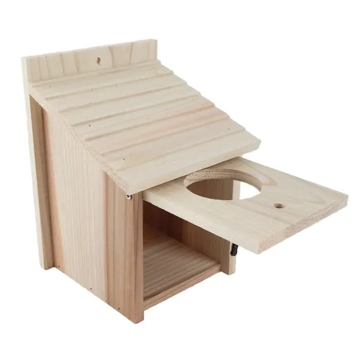 Nichoir extérieur en bois avec debout