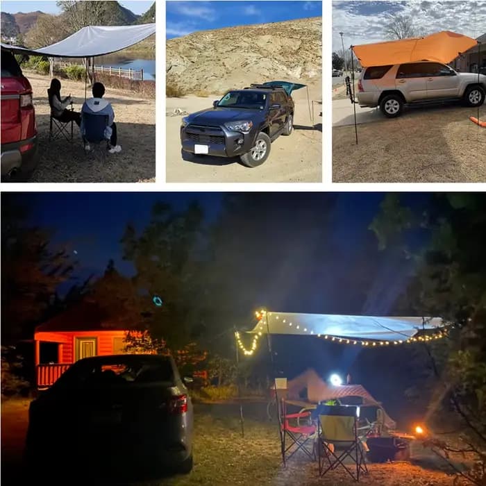 Abri de voiture ombre Camping côté