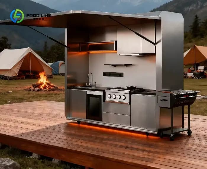 Cuisine Modulaire Extérieure Contemporaine Personnalisée Préfabriquée