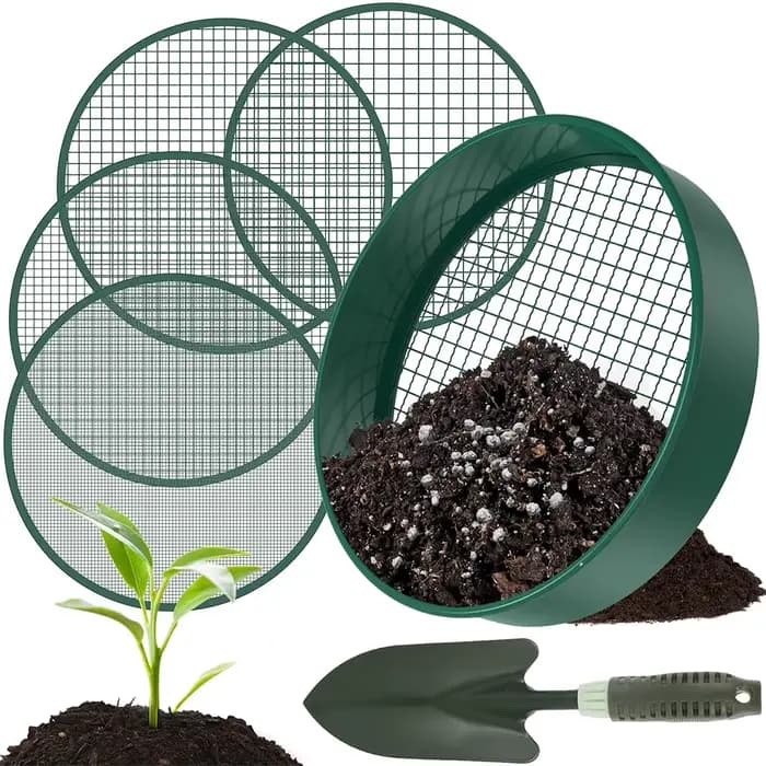 Tamis de sol en métal, tamis de jardin en acier inoxydable