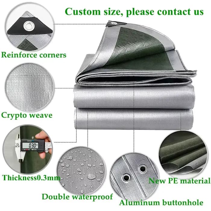 Bâche PE 0, 32 mm imperméable pour extérieur
