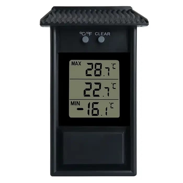 Thermomètre numérique affichage LCD Max Min serre jardin intérieur extérieur mur pièce étanche mural