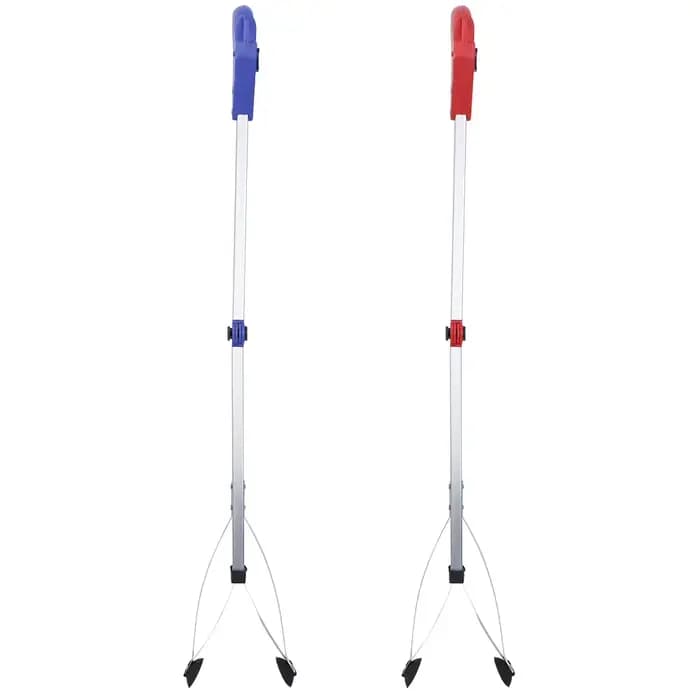 Pince à ordures pliable pour ramassage de feuilles de jardin et déchets