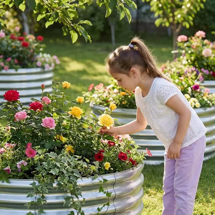 Bac à légumes surélevé galvanisé de 60 cm