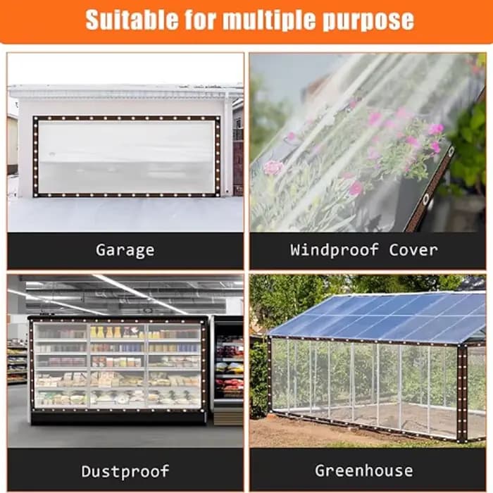Bâche transparente en polyéthylène pour jardin