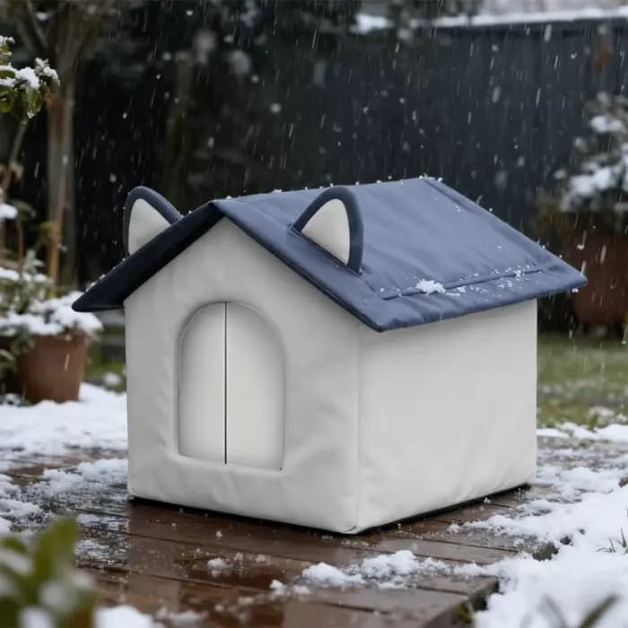 Maison d'extérieur chaude pour chat