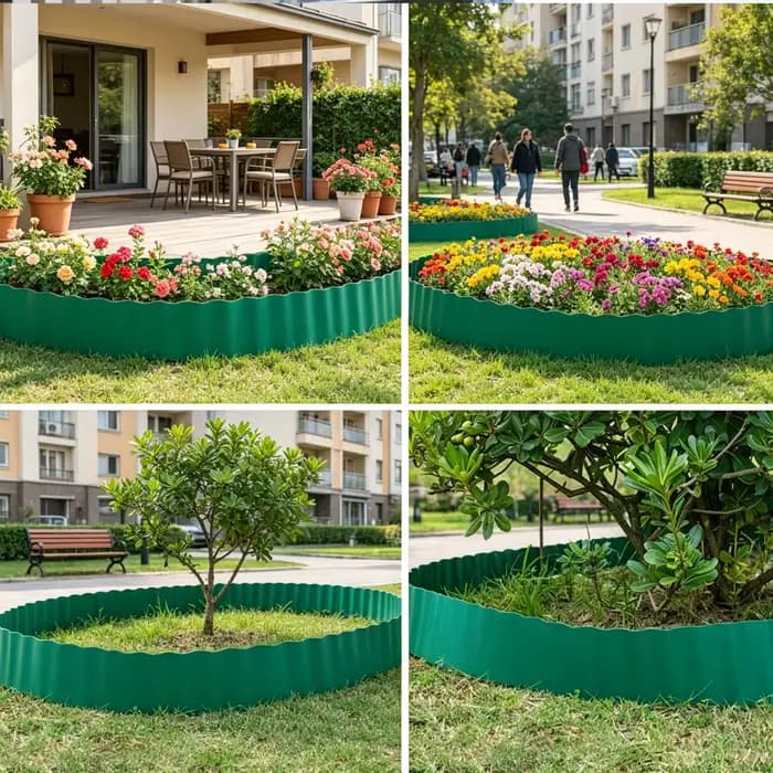 Clôture métallique de jardin