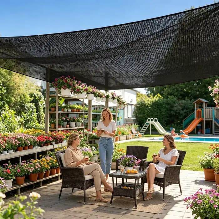 Voile d'ombrage pour jardin 3x6 pieds
