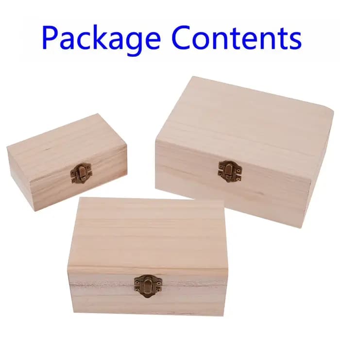 Boîte de rangement en bois S/M/L