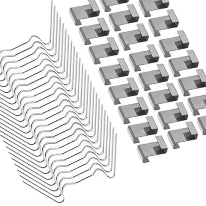 Clips de fixation pour vitrage de serre en acier inoxydable argenté