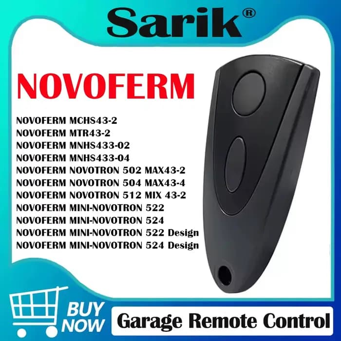NOVOFERM télécommande de porte de Garage 433.92MHz NOVOTRON 502 MAX43-2 MINI-NOVOTRON 522