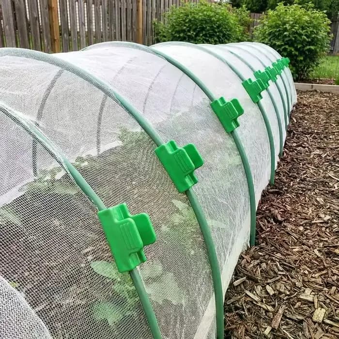 Clips de film de serre en plastique vert