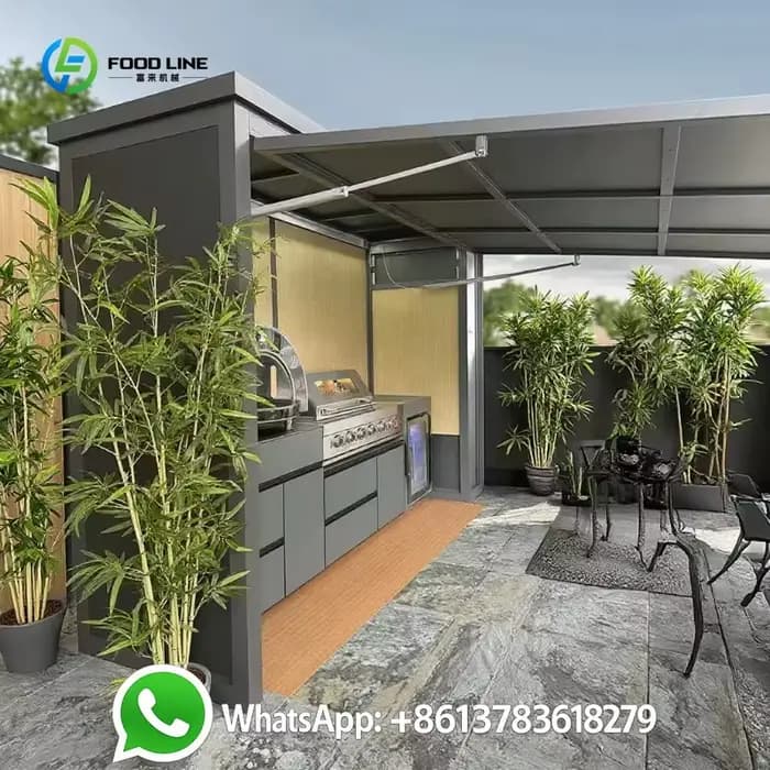 Abri de cuisine extérieure modulaire