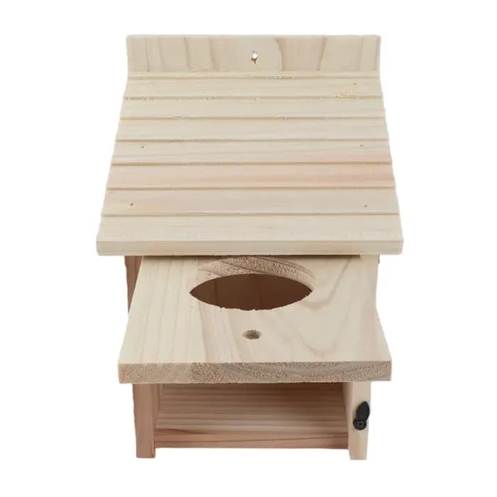 Nichoir extérieur en bois avec debout