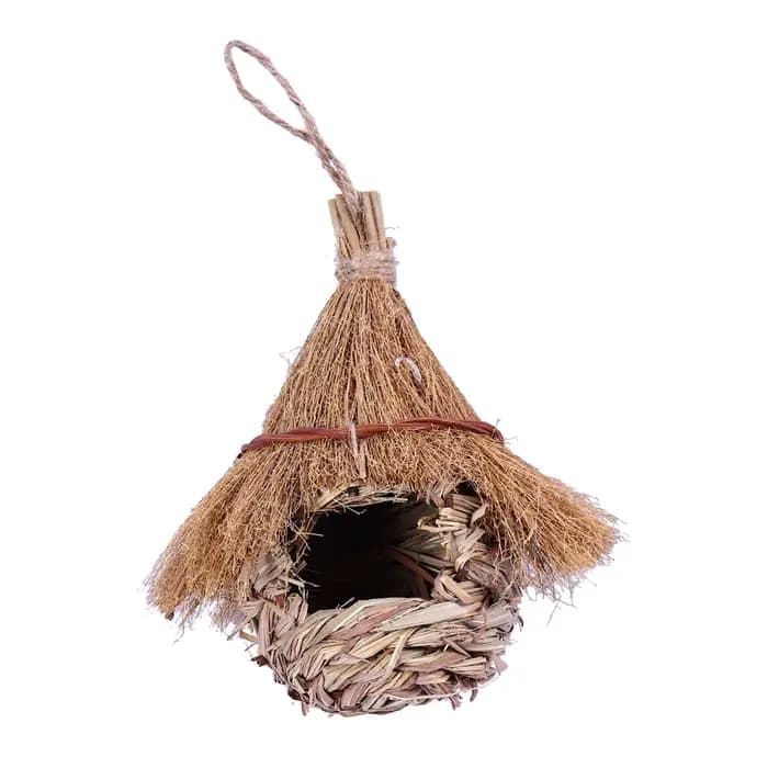 Wren Finch-Maison à oiseaux tissée à la main