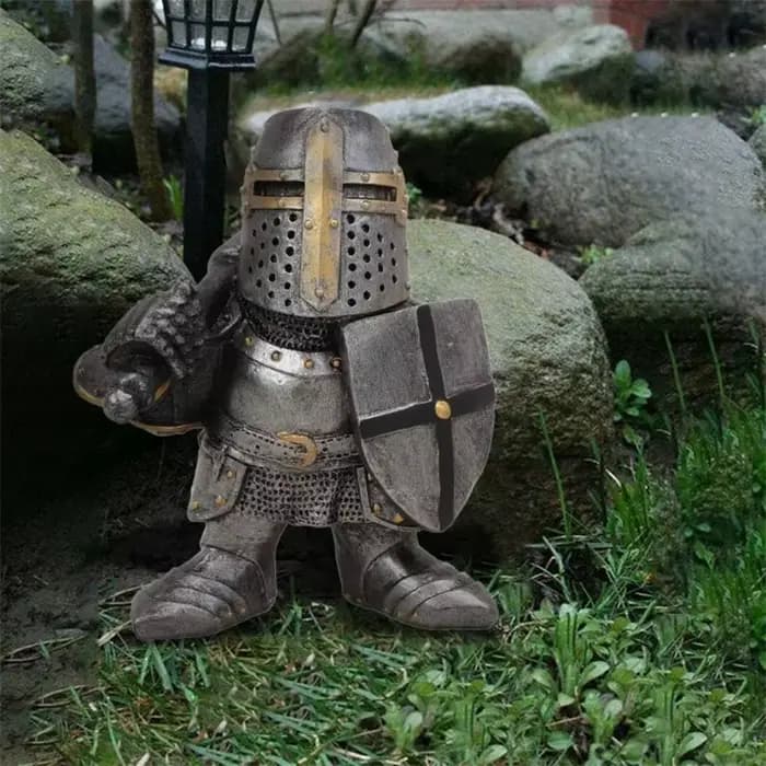Statue de jardin de nains de chevalier européen l'inventaire