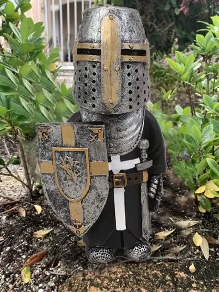 Statue de jardin de nains de chevalier européen l'inventaire