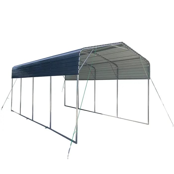 Abri de voiture en métal robuste HUIDING 12' x 20' avec toit