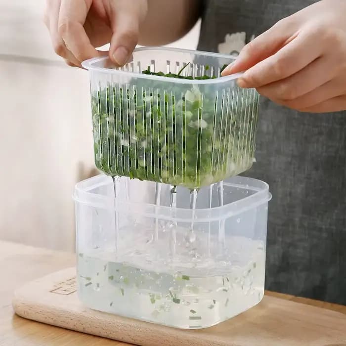 Boîte de rangement de Fruits et légumes à 2 grilles