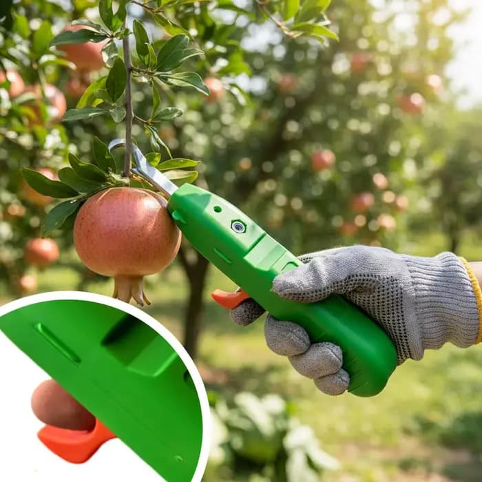 Mini sécateur portable pour la taille et la cueillette des fruits avec couvercle de protection rabattable