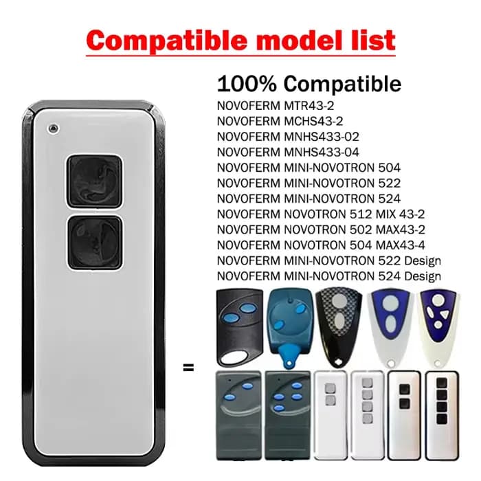 Télécommande de porte de garage électrique NOVOFERM MINI-NOVOTRON 522 524
